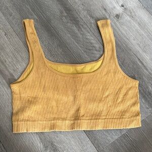 Ribbed Tan Crop Top